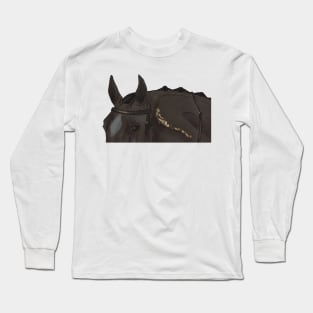 Bay Fox Hunter Watercolor with Gold Foil Long Sleeve T-Shirt